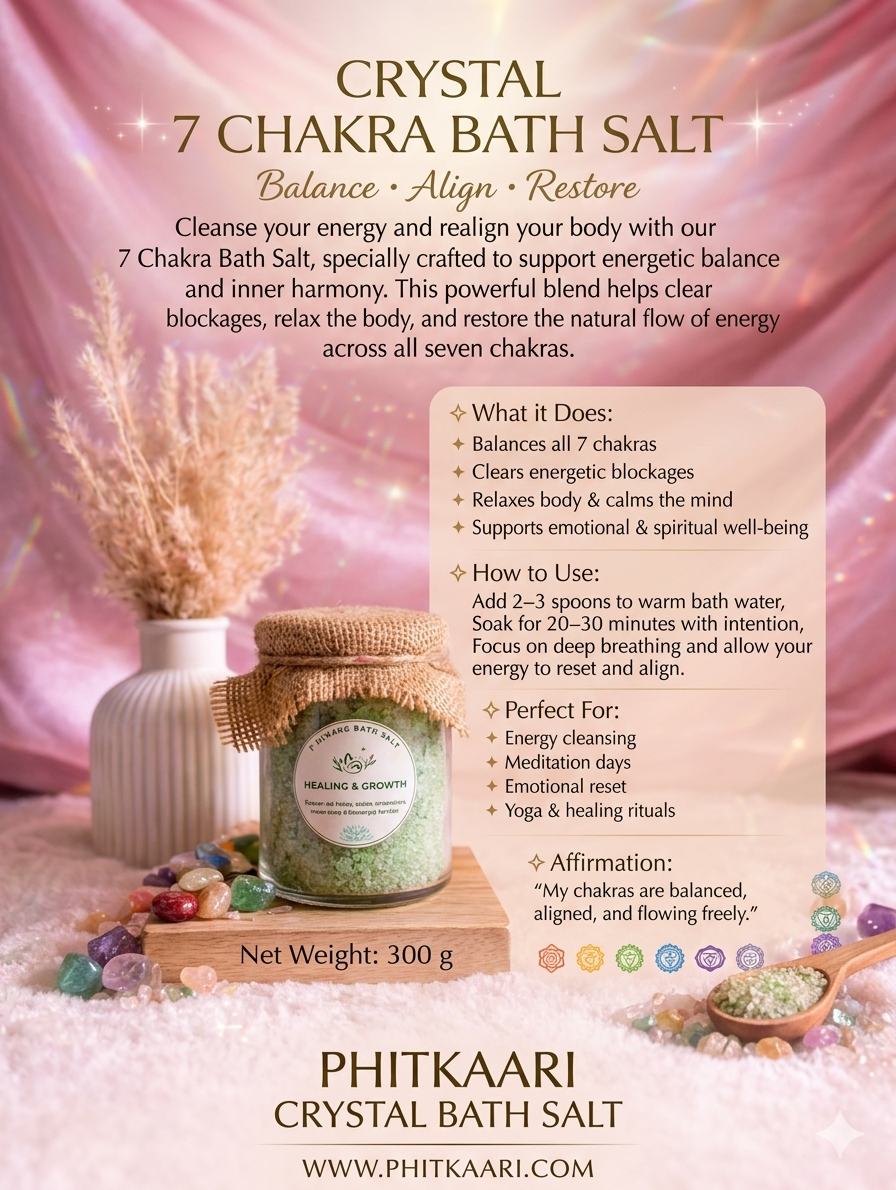 ALUM CRYSTAL 7 CHAKRA BATH SALT