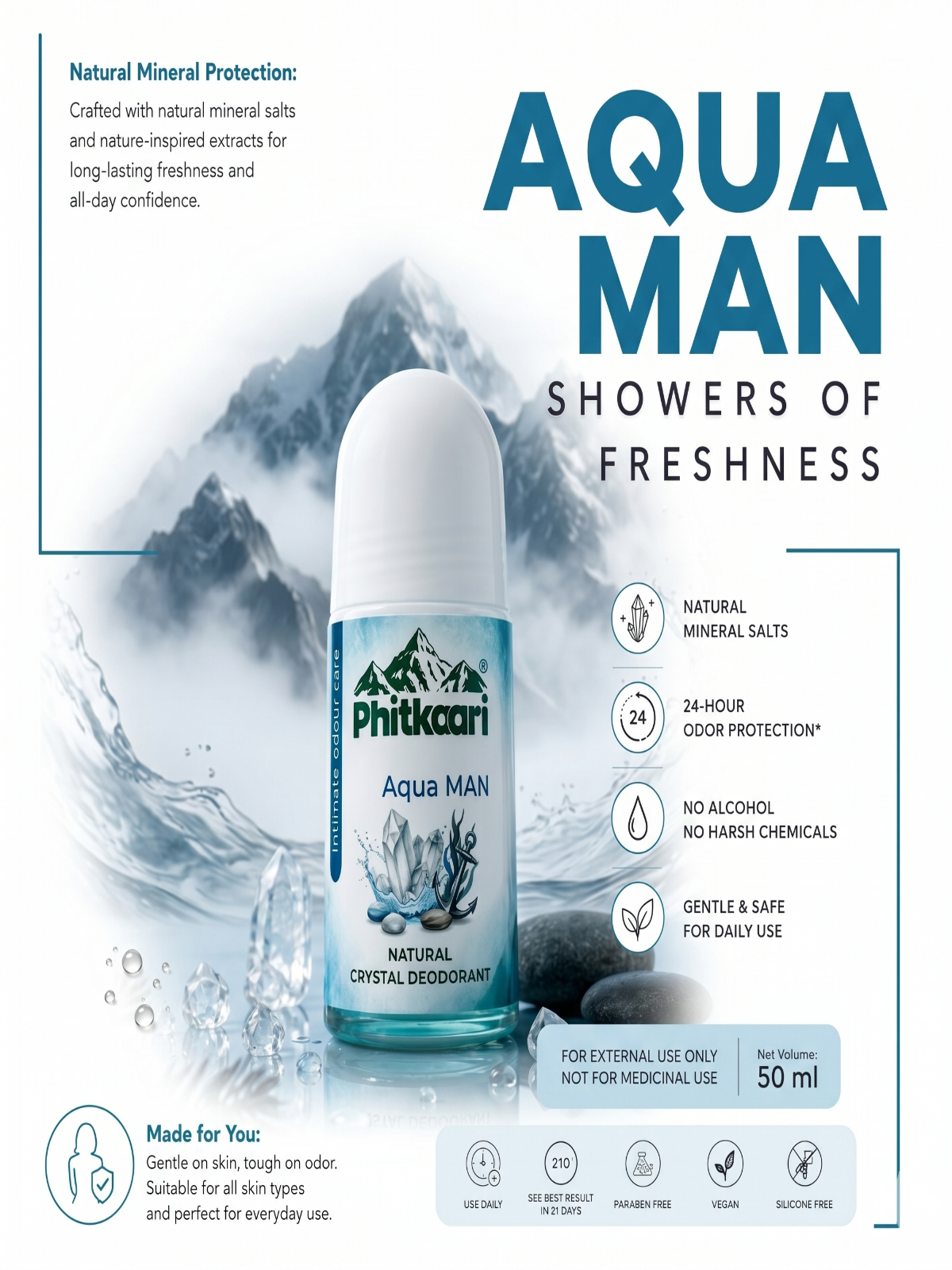 Aloe Vera Natural Crystal Deodorant Roll-On Page 2