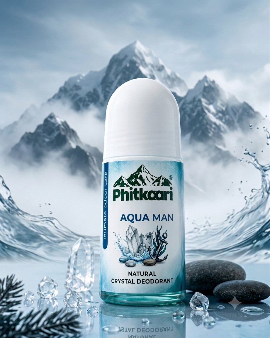 Phitkaari Aqua Man Natural Crystal Deodorant Roll On