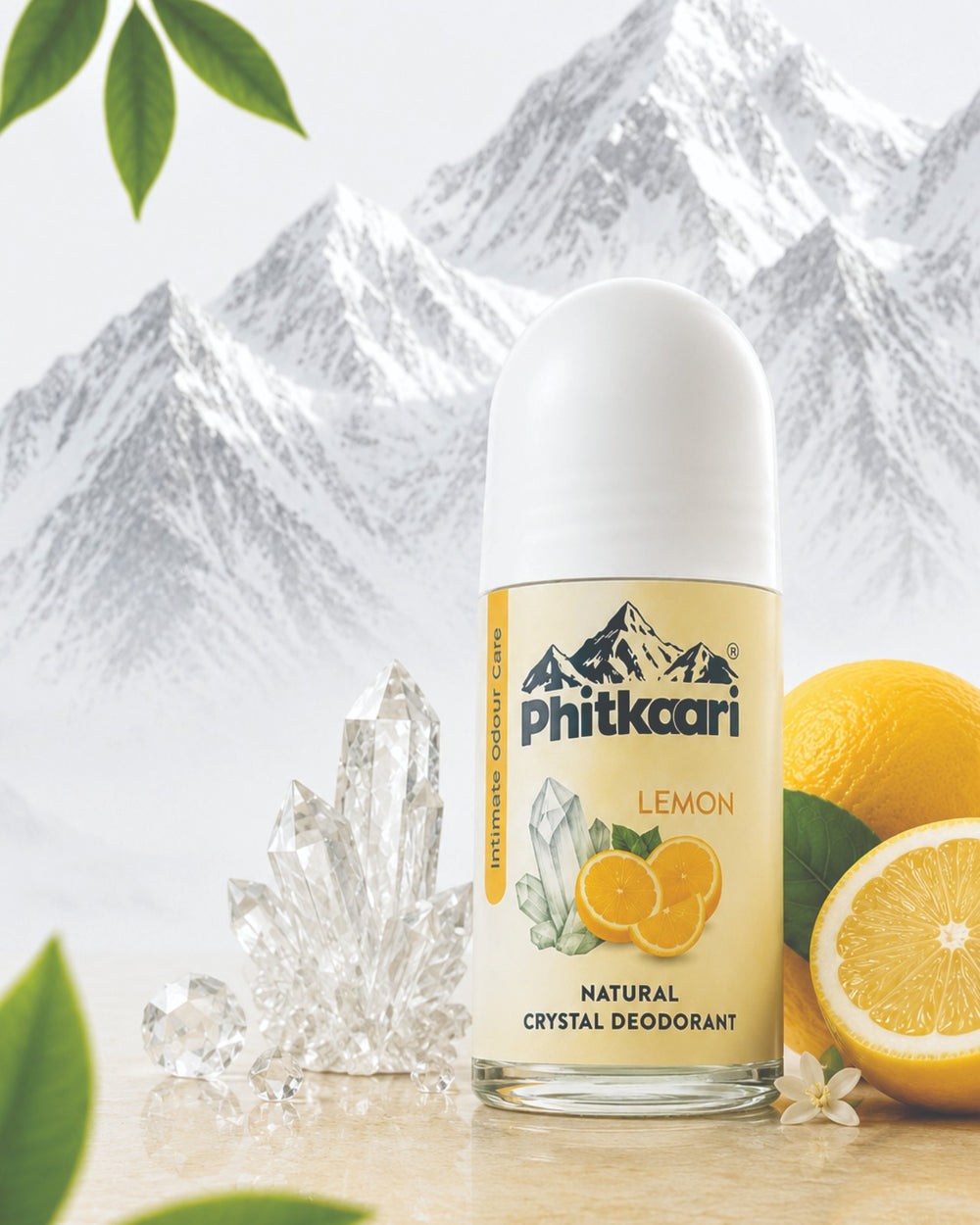 Lemon Natural Crystal Deodorant Roll-On