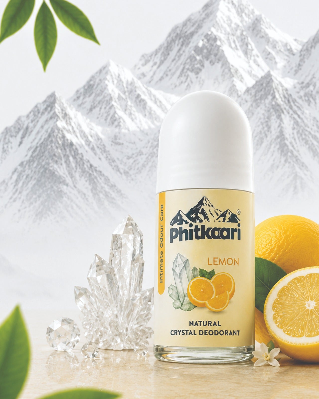 Lemon Natural Crystal Deodorant Roll-On