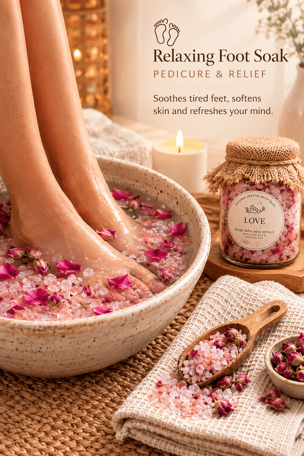 ALUM CRYSTAL ROSE BATH SALT - PHITKAARI